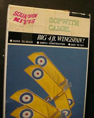 Sopwith Camel 4 Ft Wingspan Squadron Kite,  Complete 1977 Revised