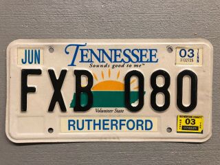 Tennessee License Plate Sounds Good To Me /sun☀️ Fxb - 080 2003 Sticker