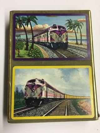 Atlantic Coast Line Railroad Florida Train Vintage Playing Cards - Double Deck