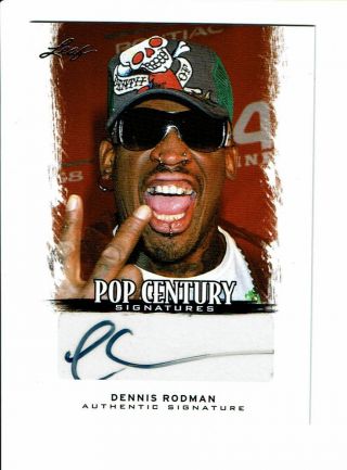 2012 Leaf Pop Century Dennis Rodman Auto Chicago Bulls Signed Card