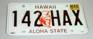 Hawaii " King Kamehameha " License Plate 1983 Cool Looking