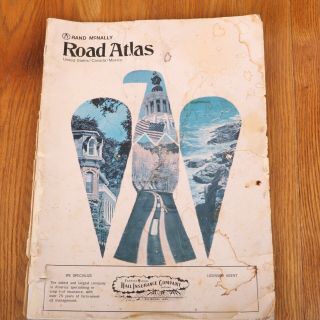 Vintage Rand Mcnally Road Atlas United States Canada Mexico Paperback