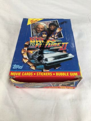 Topps Box Back To The Future Part Ii Movie Trading Cards (36 Packs) And Poster
