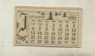 1929 Calendar Pad - Small - Complete