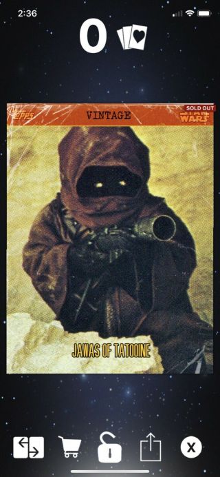 Topps Star Wars Card Trader Vintage Series 1 Jawas Of Tatooine (digital Card)