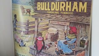 Bull Durham Smoking Tobacco Vintage Cardboard Poster 22 " X20 " - Circa 1930s