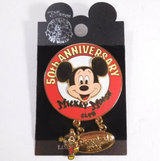 Disney Collector Pin Mickey Mouse Club 50th Anniversary Le 1500 Disneyland 2005