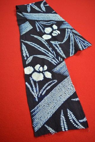 Xm05/40vintage Japanese Fabric Cotton Antique Boro Patch Indigo Blue Shibori 50 "