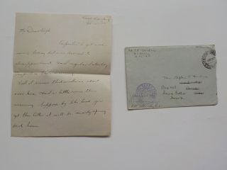 Wwi Letter 1919 Esch Luxembourg Show From The 35th Division War Aef Paper Ww1