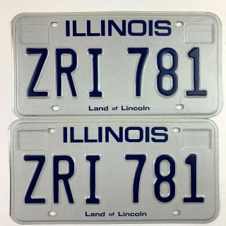 Illinois 1979 Pair Old License Plate Garage Old Stock Vtg Car Tag No Sticker