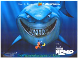 Finding Nemo Movie Poster 30x40 British Quad Disney Animation 2003