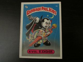 1985 Topps Garbage Pail Kids 1st Series Usa 1b Evil Eddie Matte Cc15