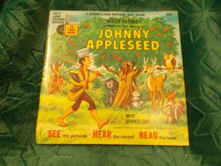 Vintage Walt Disney Johnny Appleseed Book And Record 1969