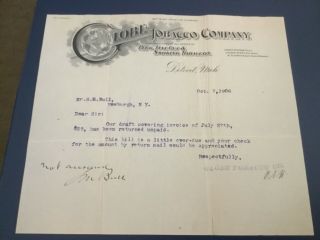 1908 Globe Tobacco Co Invoice