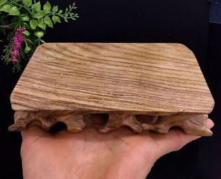 276g Natural Wood Solid Wood Base Pedestal Stand For Crystal Specimen
