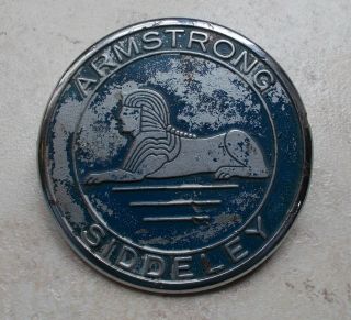Vintage Armstrong Siddeley Uk Emblem Badge Sign Car Old Automobile Vtg