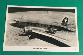 Swissair Photo Postcard,  Air Liner,  Aviation,  Transportation