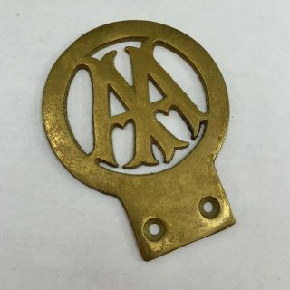 Aa Automobile Association Brass Uk Vintage Auto Badge Emblem Automobile 621
