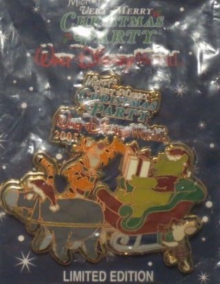 Disney Wdw Very Merry Christmas Party 2005 Winne The Pooh Tigger Le 2000 Pin