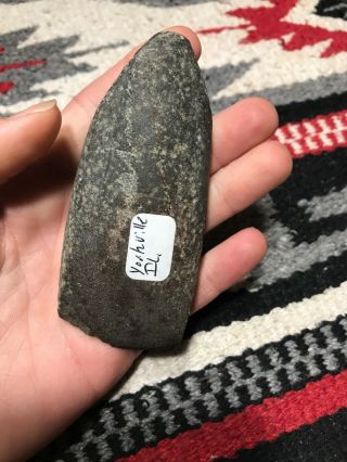 Mlc 1912 3 3/4” Hardstone Stone Celt Artifact Old Relic Yorkville,  Illinois