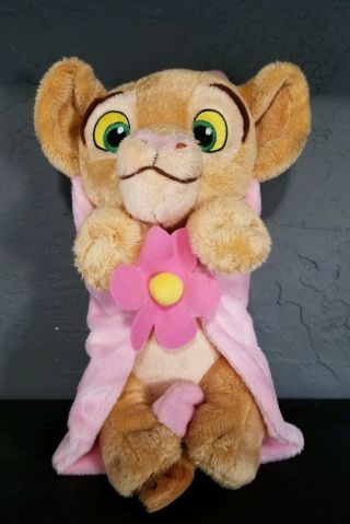287 - Lion King Baby Nala Plush Cub In Pink Blanket Disney/just Play - Rare