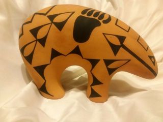 Large Ceramic Southwestern Pottery Native American Indian Fetish Vintage Bear
