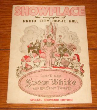 Snow White & The Seven Dwarfs Radio City Music Hall Program February 3,  1938
