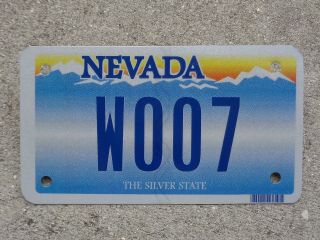 Nevada Motorcycle License Plate W 007