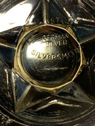 Vtg.  Comstock Silversmiths German Silver Belt Buckle w/ Bronze Horse 5