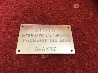 Lloyd International Boeing 707 Steel Identification Plate G - Ayrz
