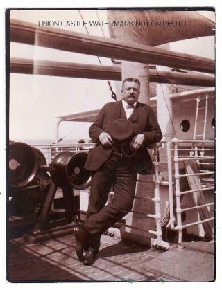 Unique Personal Photo White Star Line Rms Cedric Passenger On Board June 1904