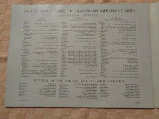 Vintage 10/1932 United States Lines SS Leviathan & Manhattan Cruise Ships Book 4