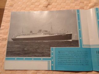 Vintage 10/1932 United States Lines SS Leviathan & Manhattan Cruise Ships Book 7