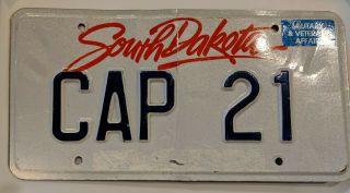 South Dakota License Plate Military Veteran Civil Air Patrol