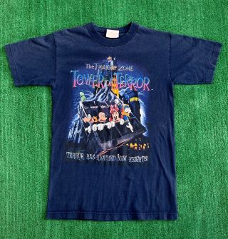 Disney The Twilight Zone Tower Of Terror Vintage Blue T Shirt Adult Small