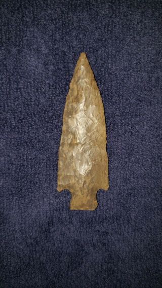 Pristine Apple Creek Arrowhead 3 1/2 " - Native American Artifact - Tn