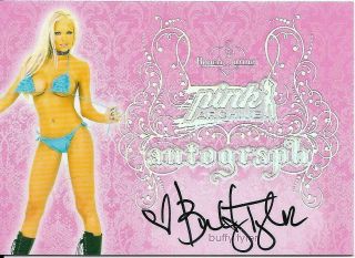 2015 Benchwarmer Pink Archive Buffy Tyler Silver Foil Autograph Card