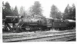 9c125 Rp 1940s/50s Dolbeer & Carson Lumber 2 - 6 - 2 Railroad Locomotve 2