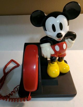 Vintage Walt Disney Mickey Mouse At&t Telephone In -