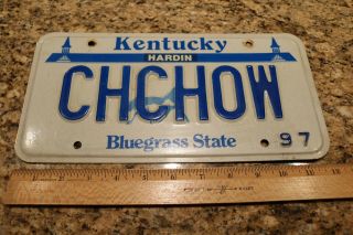 " Chchow " Kentucky Metal License Plate