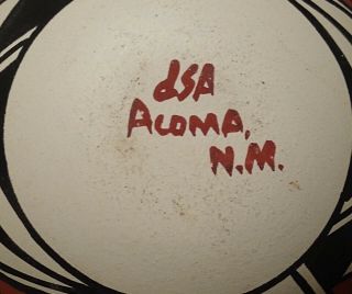 Beautifully Done Vintage Acoma Pottery Seed Jar Signed Diedra Antonio 8