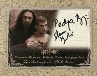 Harry Potter Memorable Moments 2 Dual Autograph Pedja Bjelac Stanislav Ianevski
