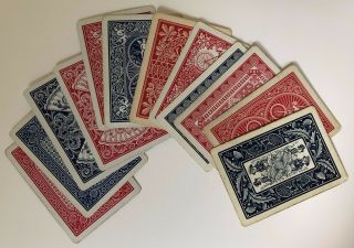 12 Vintage Playing Cards Summer Bicycle Brand Designs All Different