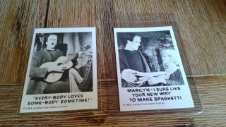 1964 The Munsters Trading Cards 27 And 36 Leaf Brand