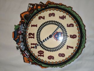 Lionel 100th Anniversary Moving Train Wall Clock With Sound