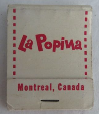 Vintage La Popina Cn Hotel Matchbook Cover (inv2800)