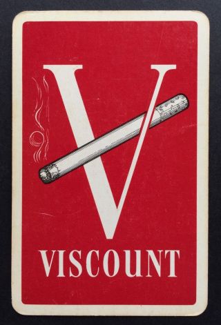 Vintage Swap / Playing Card - Advertising Viscount Cigarettes