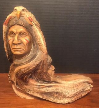 8 " Mill Creek Studios Stephen Herrero Native American Indian " Guardian " Statue