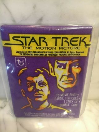 Star Trek The Motion Picture (1979) Topps Trading Card Wax Pack