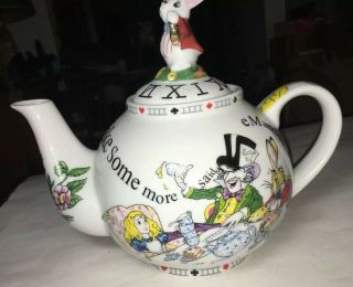 2010 Disney Alice In Wonderland Cafe Paul Cardew Mad Hatter Tea Party Teapot Pot 2